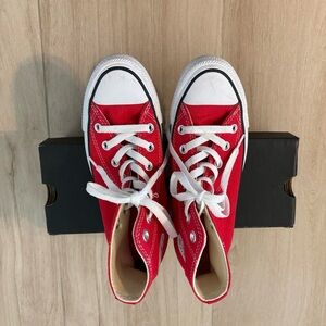 Red high top converse